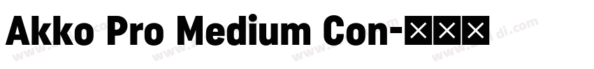 Akko Pro Medium Con字体转换